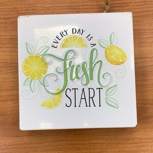 Decorative Wall Plaque with Lemon Design